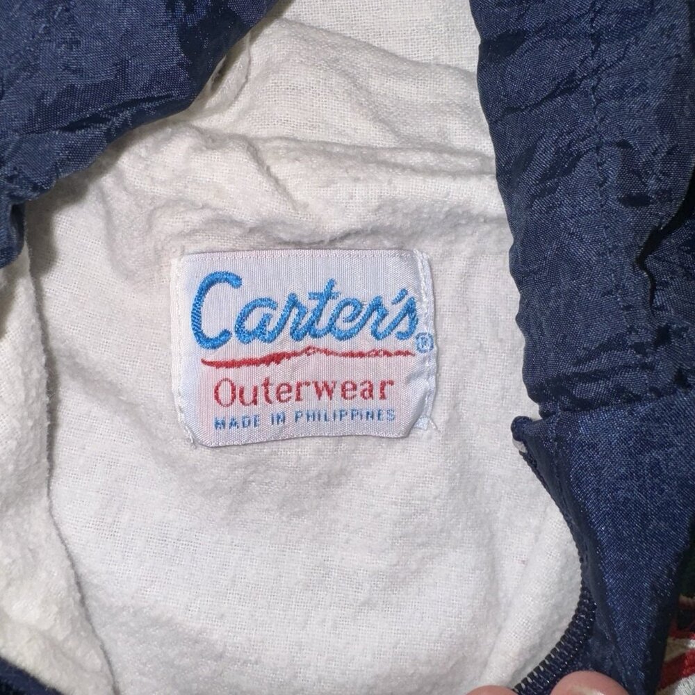Vintage Carters 18 Months Sailor Nautical Jacket Hooded Windbreaker - Picture 3 of 5